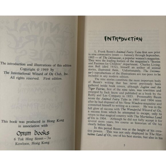 L Frank Baum Dick Martin Animal Fairy Tales 1st Edition 1969 Opium Books SC Vtg - Picture 5 of 12